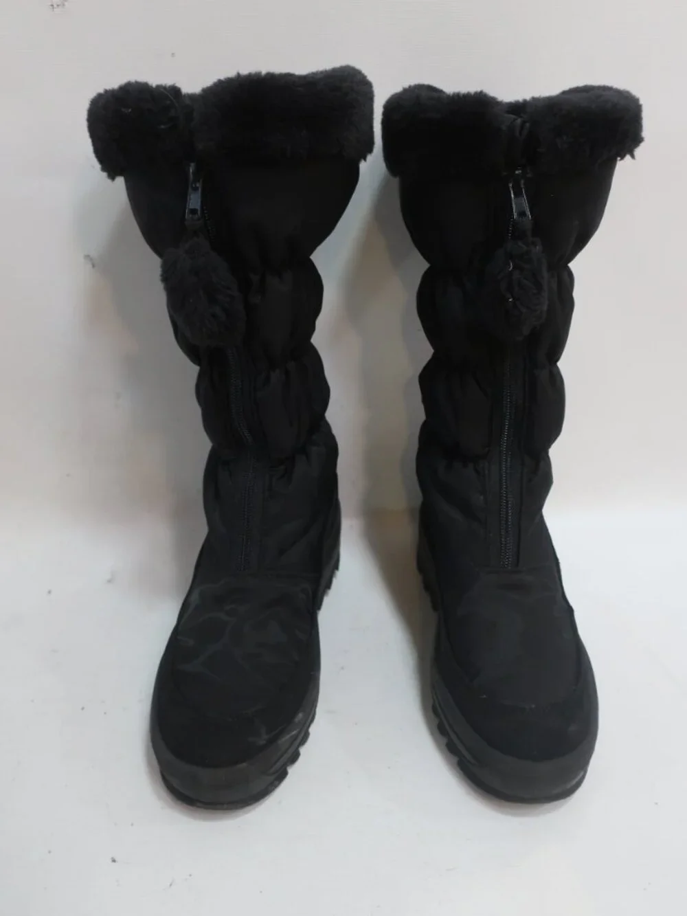 Womens Pajar Canada Toboggan 2.0 Black Shearling Wool Blend Lining Boots 7 - 7.5